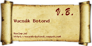 Vucsák Botond névjegykártya